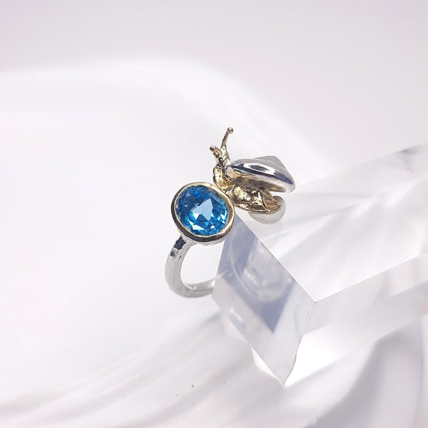 Sea Snail Topaz Two Tones Ring