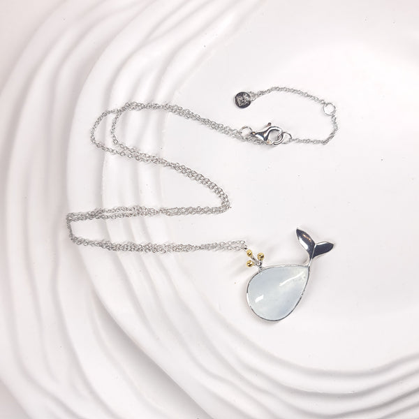 Happy Whale Aquamarine Necklace