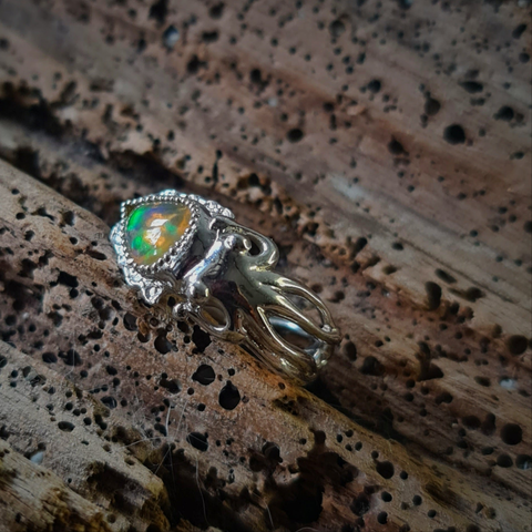 Cuttlefish and Ethiopian Opal Open Ring