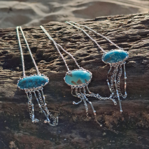 Turqouise Jellyfish Necklace