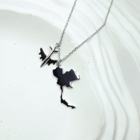 Airborne Atlas Thailand Map Necklace