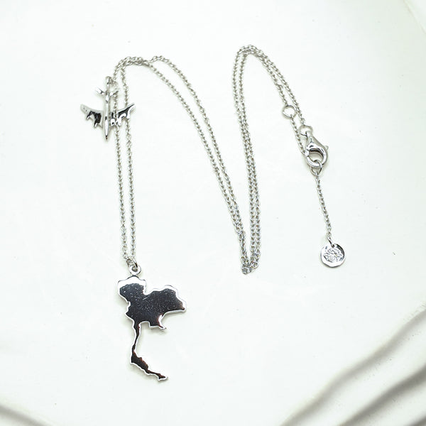 Airborne Atlas Thailand Map Necklace