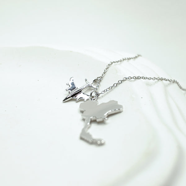 Airborne Atlas Thailand Map Necklace