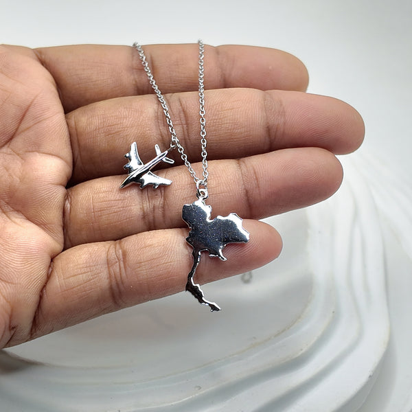 Airborne Atlas Thailand Map Necklace