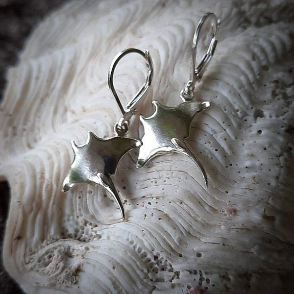 Manta Ray Drop Earrings