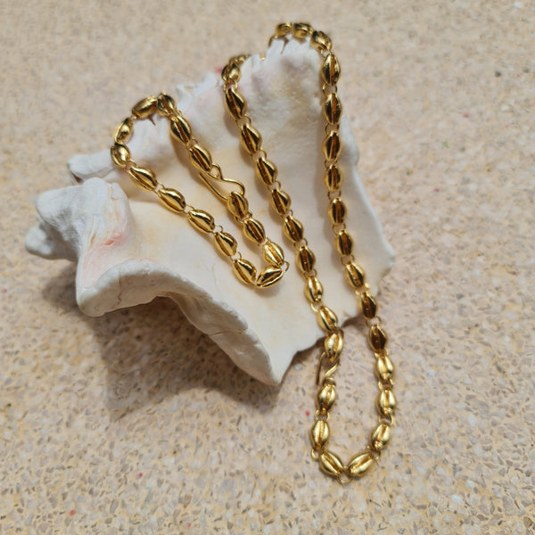 Ocean Treasure Chocker Necklace 18K Yellow Gold Plating