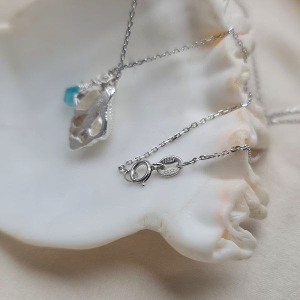 Mermaid Treasure Half Seashell Necklace