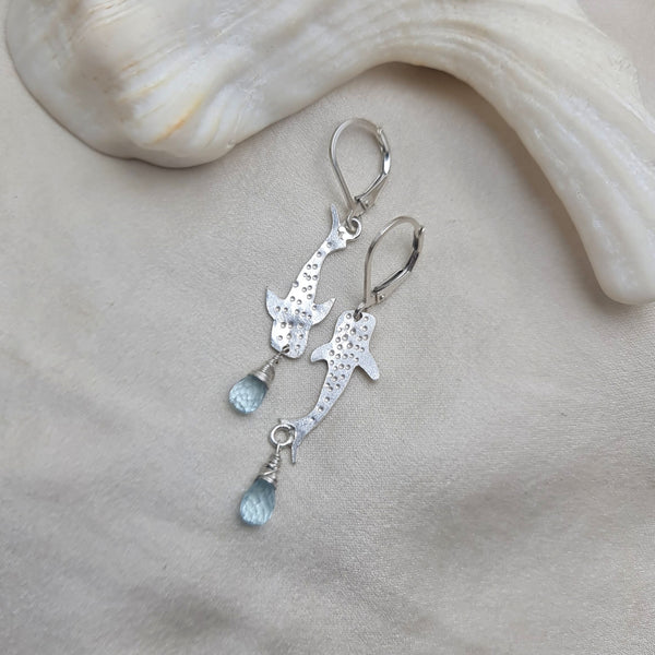 Whale Shark Earring Aquamarine